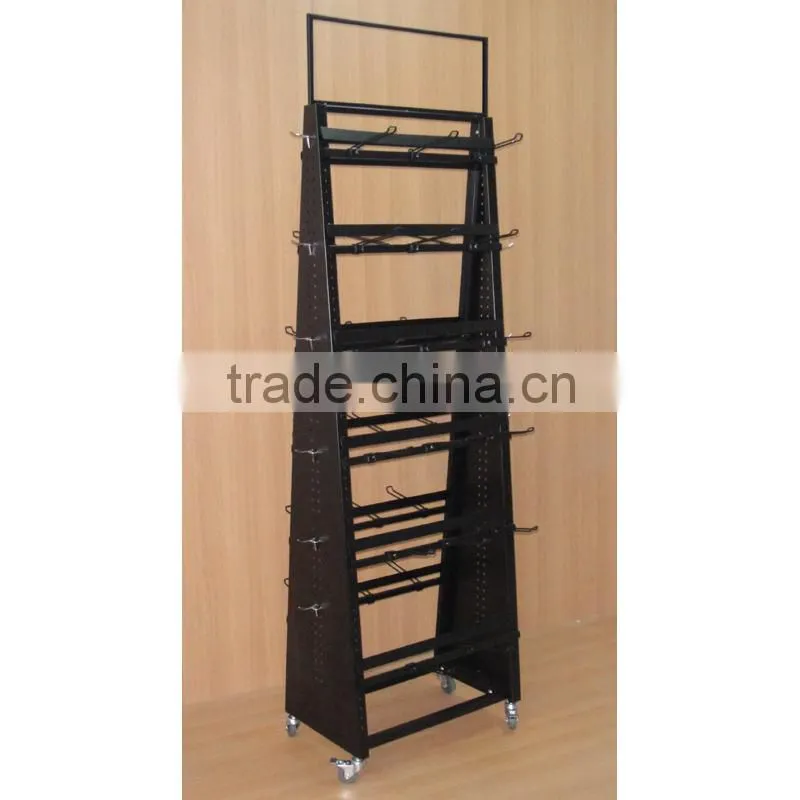 high precision double sided metal rack display for promotion