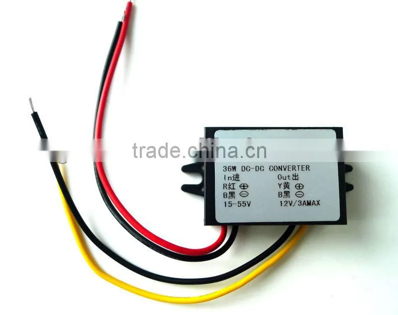 DC/DC buck converter module 15-55V to 12V Car LED display power supply ,cctv camera