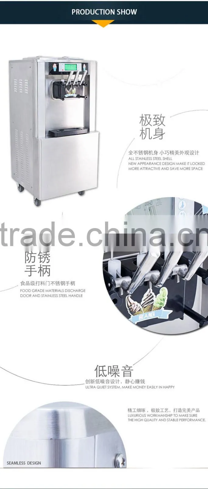 durable double pan fried ice cream machine price with best price