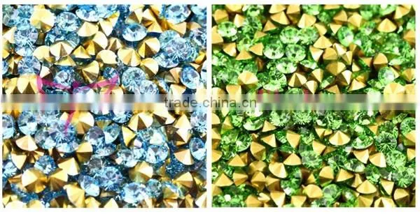 Fashion culet hot-fix rhinestone with many colors and sizes