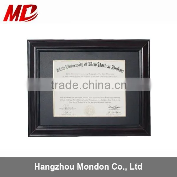 Certificate Wooden Frame with Gold Trim