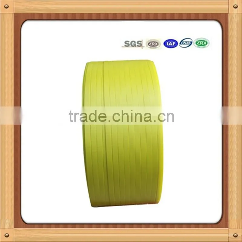 yellow colour high breaking strength tensile virgin material pp material strap band for package