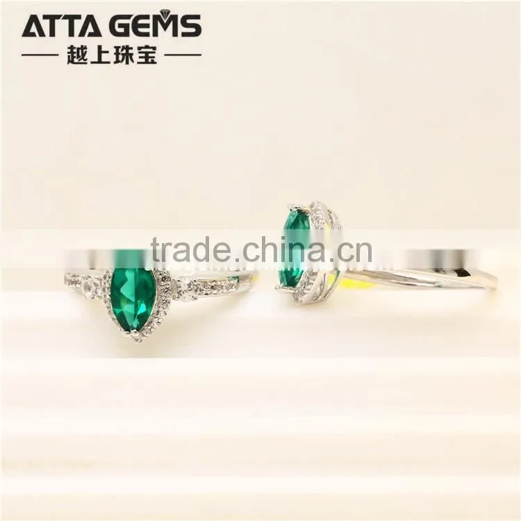 created marquise shape emerald 925 silver ring price