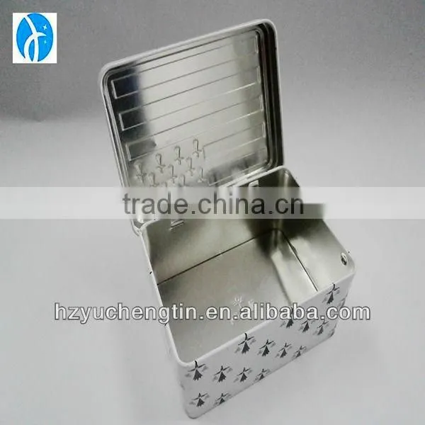 custom top quality recycle metal square tin can