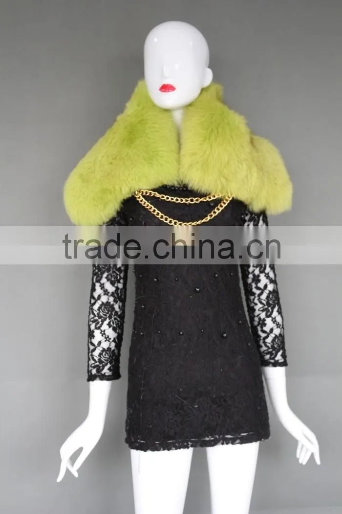 real fur trim / wholesale fox fur trim /detachable fox fur collar