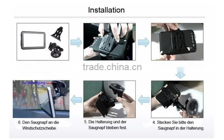 High quality SDRAM 128MB hd car 7 inch screen bluetooth gps satellite navigation, car gps navigation 800x480
