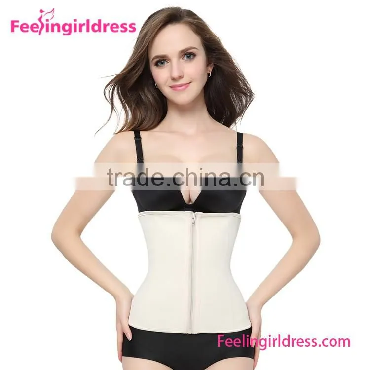Women's 9 Steel Boning Short Torso Big Women Rubber Latex Waist Slimming Corset