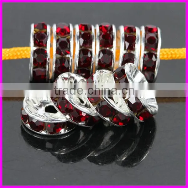 KJL-BD5174 Wholesale peridot Crystal rhinestone Wave white-K Spacer Beads Jewelry Accessories