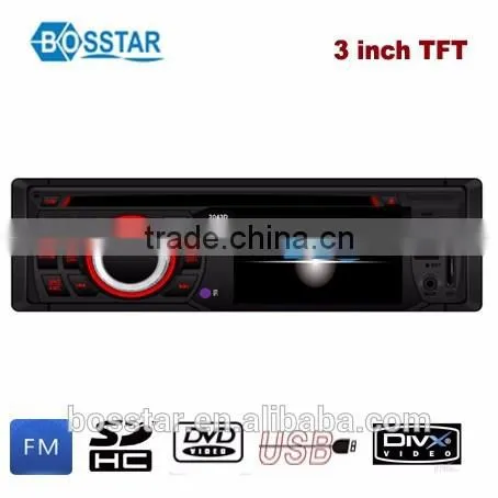 universal 1din fixed panel 3inch screen 32gb mp3 mp4 dvd vcd cd player with bluetooth capability reversing camera
