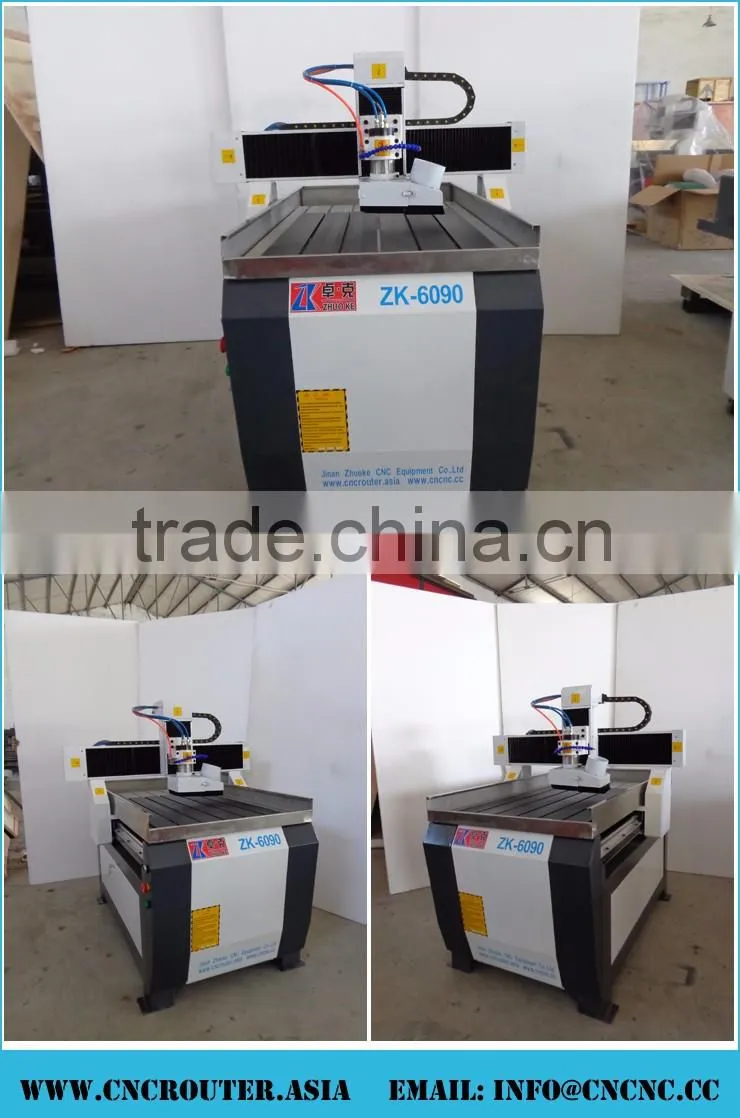 2200W NCStudio Control Small Cheap CNC Router 6090 With Stainless Steel Water Tray X(60CM)*Y(90CM)*Z(15CM) CE Approval