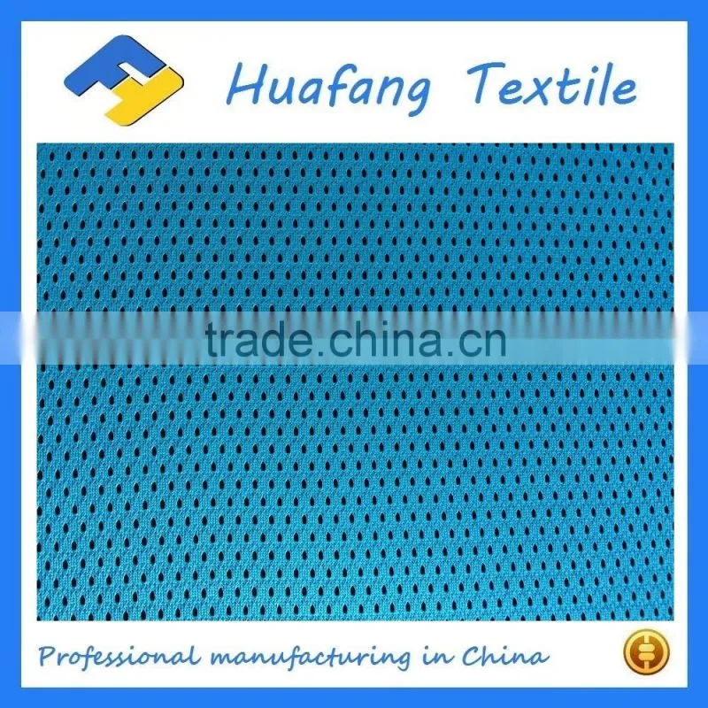 100% polyester knitted mesh fabric with the hole size 2mm for sportswear