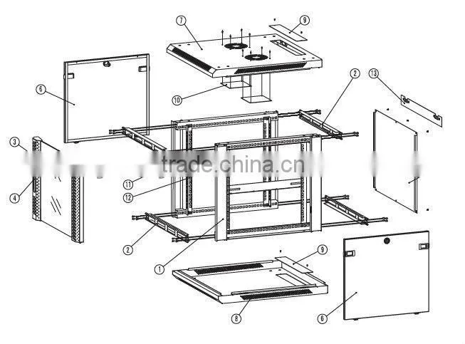 6u network cabinet 19'' standard