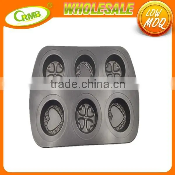 6 Cups Cake Mold Baking Tools Cupcake Ovenware