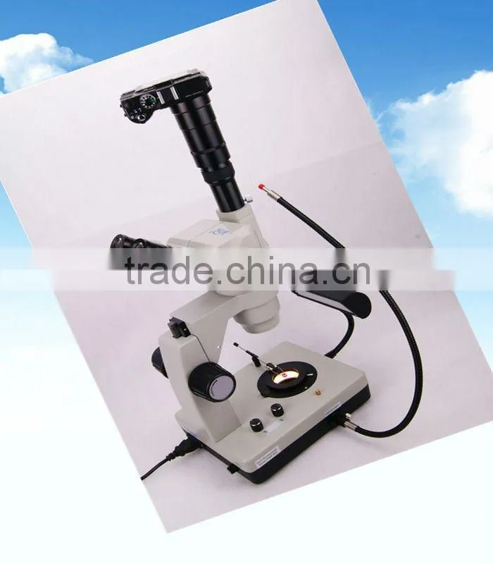 LED 6.5-45X(90X) Stereo zoom gem testing microscope