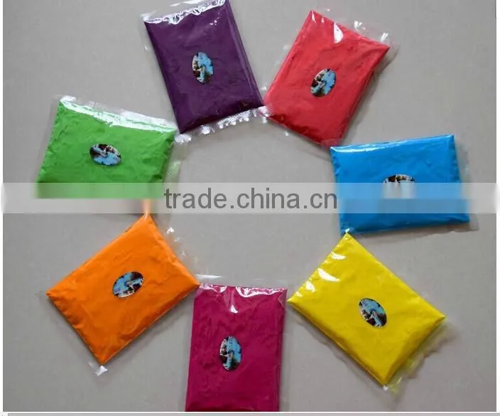 Wholesale cornstarch made color powder, concrete color pigments holi powder, cosmetic organic pigments holi color powder