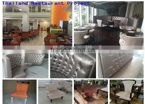 Customed u shape leather booth with lowback booth YK205