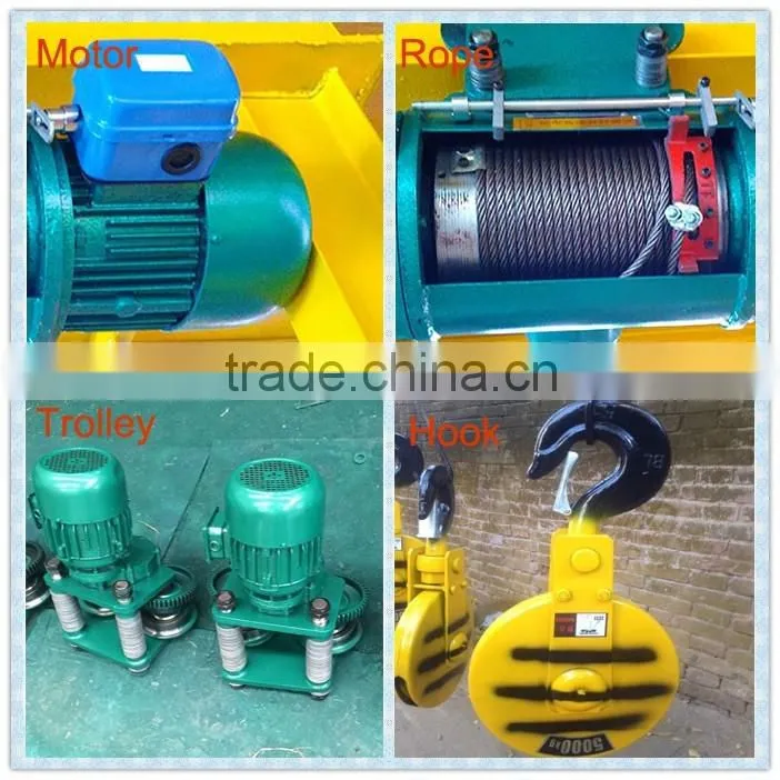 AC 380v 3 phase CD1 type 5 ton overhead crane for sale