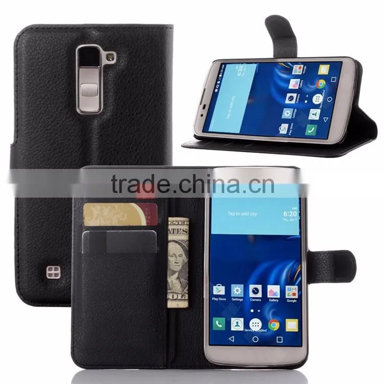 9 Colors Luxury Flip PU Leather Cover For LG K10 K7 K4 Wallet Phone Bag