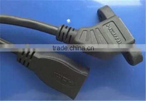 45 degree angle HDMIA female with screw to HDMIA female adapter black color top quality