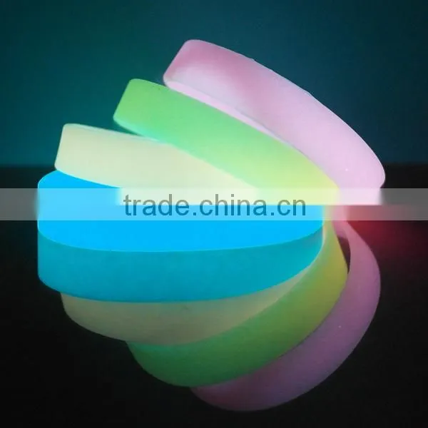 Custom silicone band, Blank bracelet, Glowing rubber band