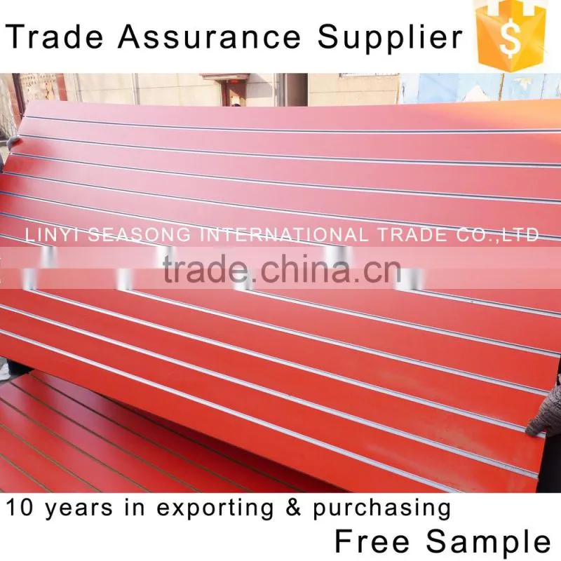1220*2440*15mm China High Quality MDF SlatWall Back Panel Shelf