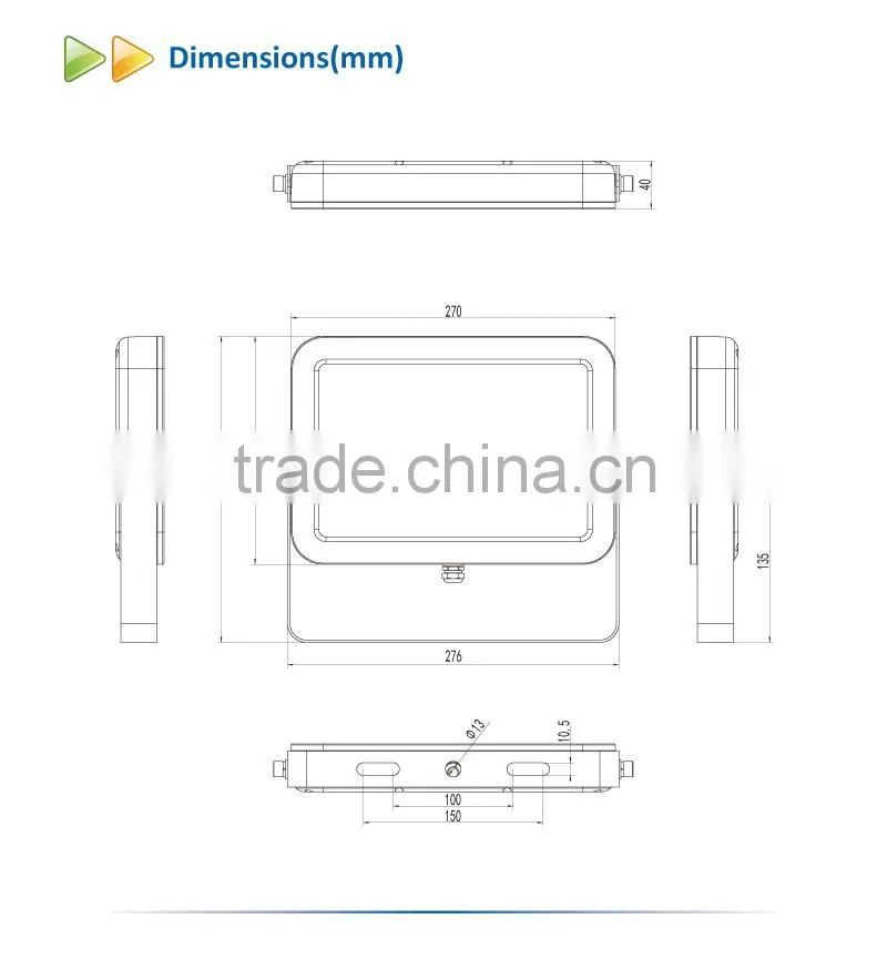 Ultra thin IPAD LED Outdoor 50W Led flood Light