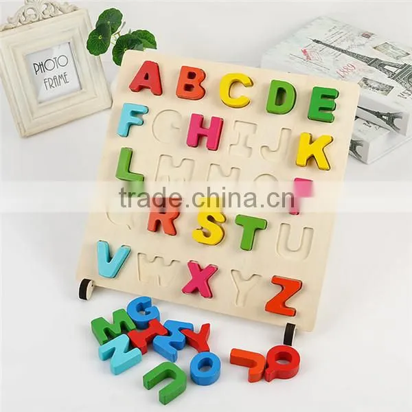 wooden training aid colour letter toy