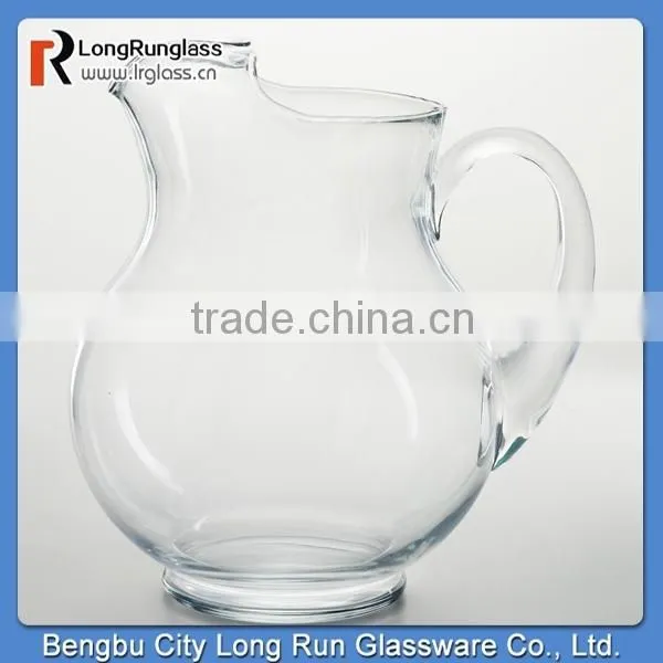 LongRun 80oz Large Capacity Impressions Clear Pitcher Unique Glassware Container