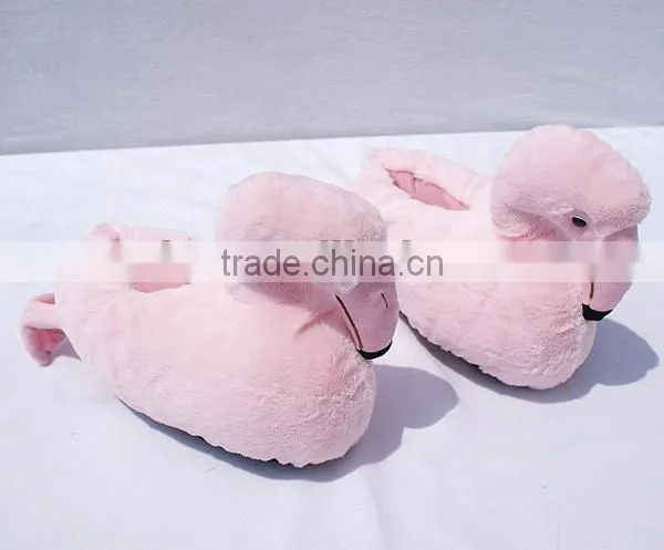 Plush indoor animal slippers