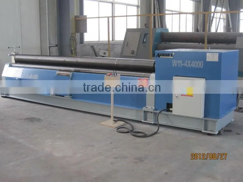 specification for sheet rolling machine,3-roller steel plate rolling machine