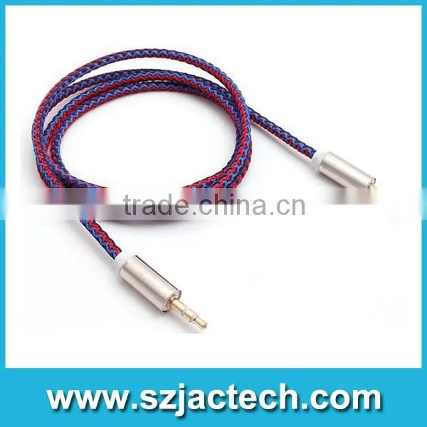 flex cable audio 3.5mm to 3.5 mm male to male extension cable aux cable for car/headphone/PM4/PM3