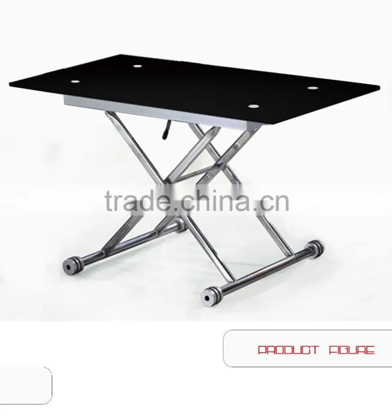 Space saving foldable glass dining table