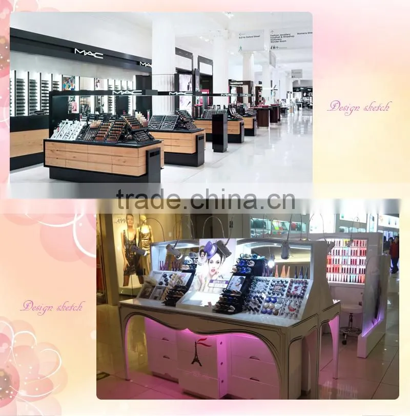 transparent acrylic cosmetic eyeshadow display, plexiglass blush display rack