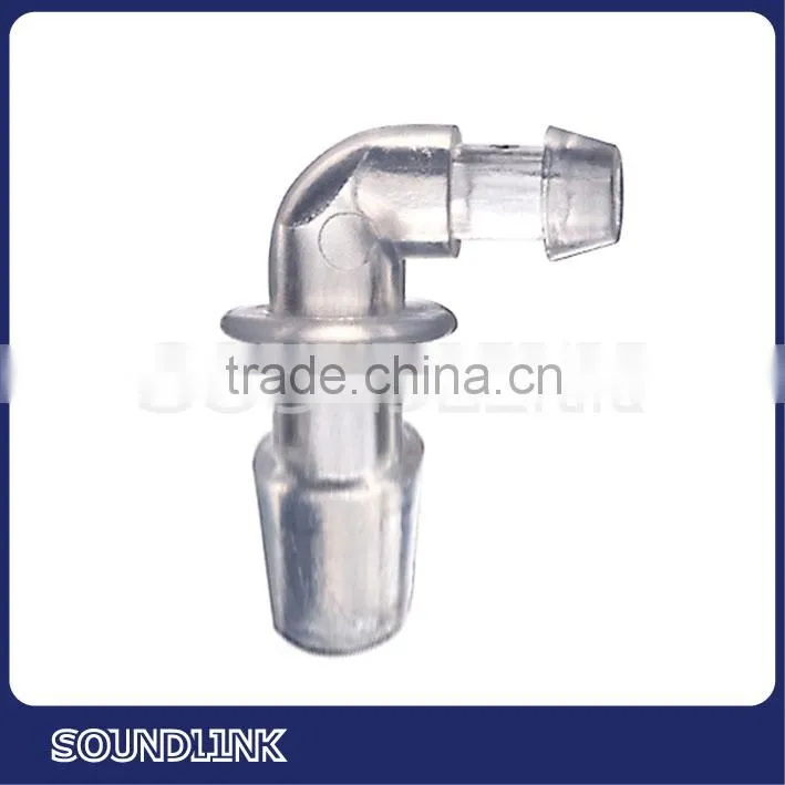 Hot sale hearing aid accessories clear plastic elbow connectors