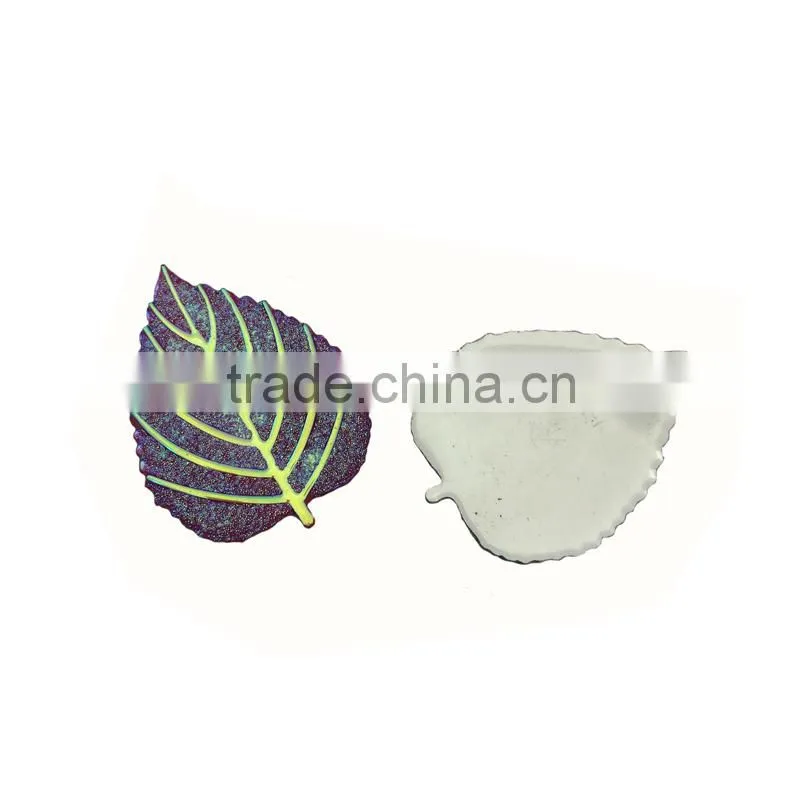 Leaves Shape Stone Rhinestone Accessories ,Resin Cabochon Gemstone ,Garment Gemstone,can make 2holes