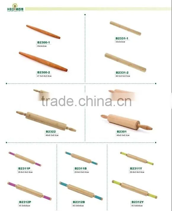 Good quality Wooden rolling pin bamboo rolling pin with handle manufacturer