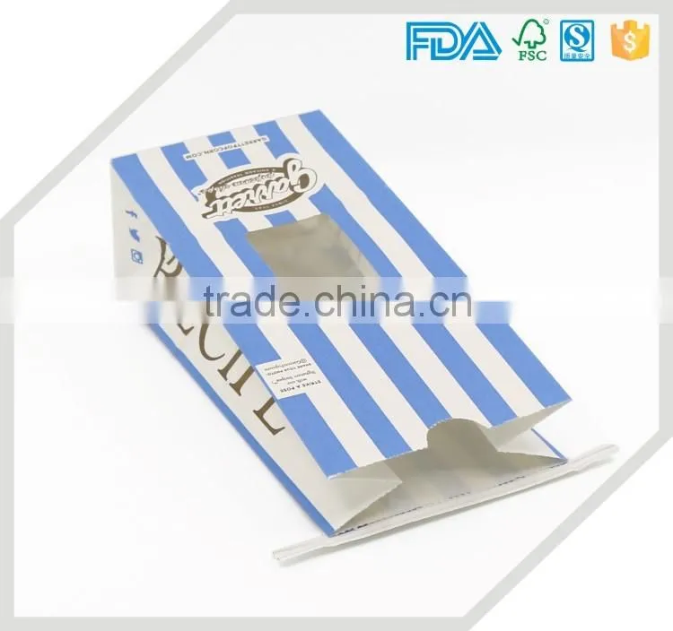 Shipping from China tin tie flat bottom kraft paper bags with window