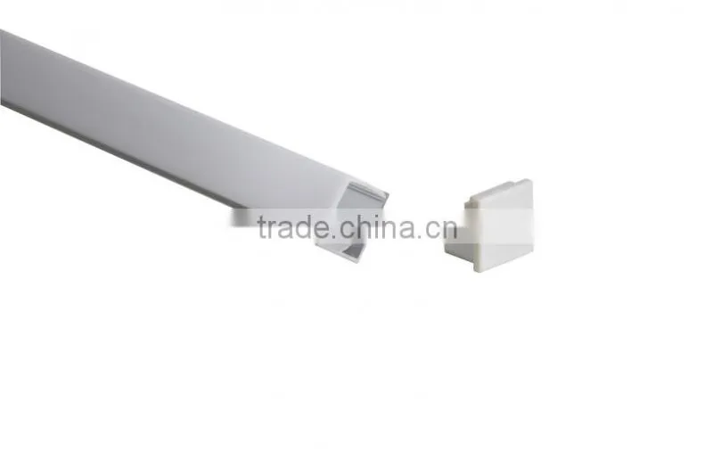 Triangle Shape Square PC Cover Aluminum Channel For Led Strip