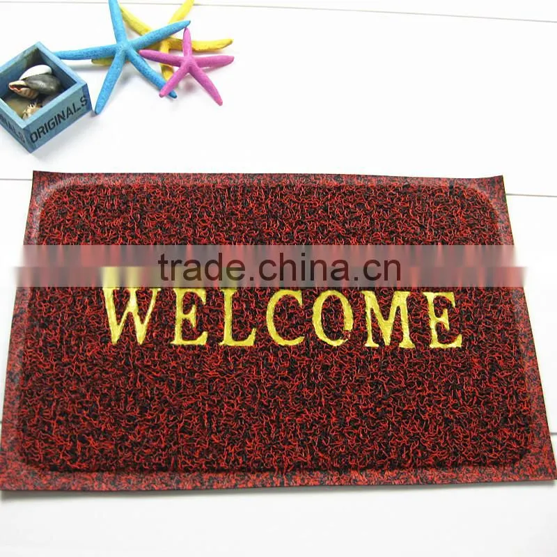 welcome pvc door mat with different colors