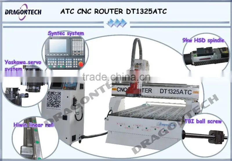 cnc router automatic tool changer, woodworking atc cnc router,act woodworking machine DT1325ATC