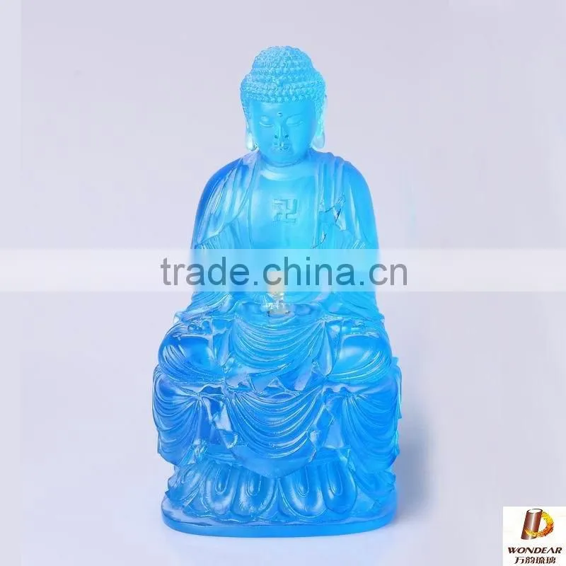 WF151 lead crystal crafts--the Medicine Buddha sitting statue