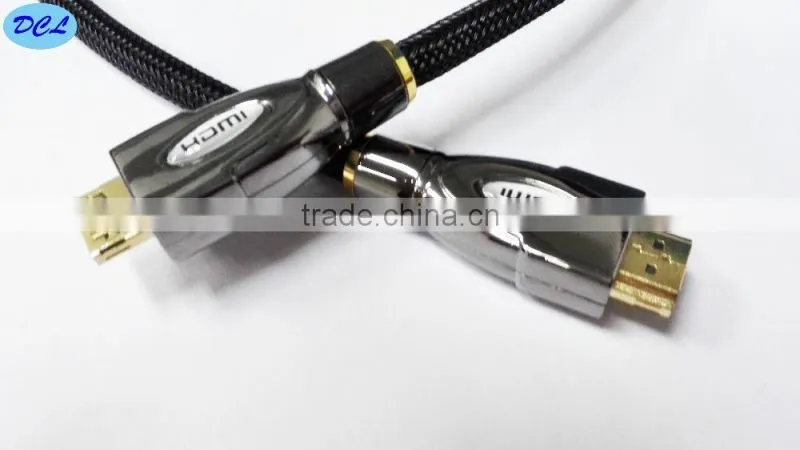 5M BLACK Metal housing HDMI CABLE with nylon net