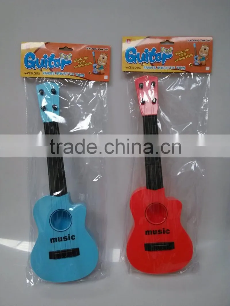 Musical instrument guitar toys cartoon intelligence guitar with light.Plastic toy Simulation 4-string guitar toys