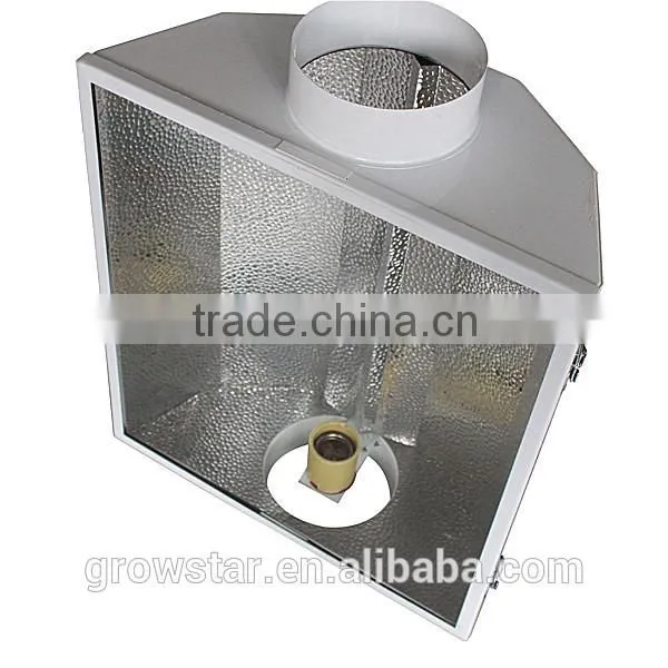 grow light reflector cool hood 6"with flip down glass