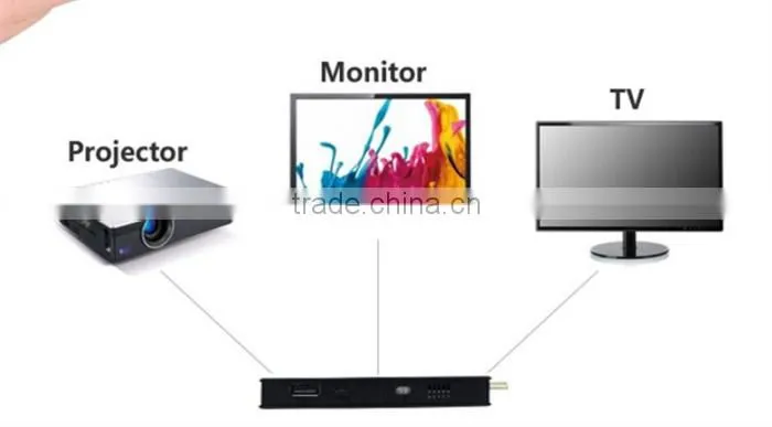2016 newest mini pc Meegopad T03 Win10 and Android 4.4Dual OS Mini PC 2GB / 32GB Intel Quad Core TV
