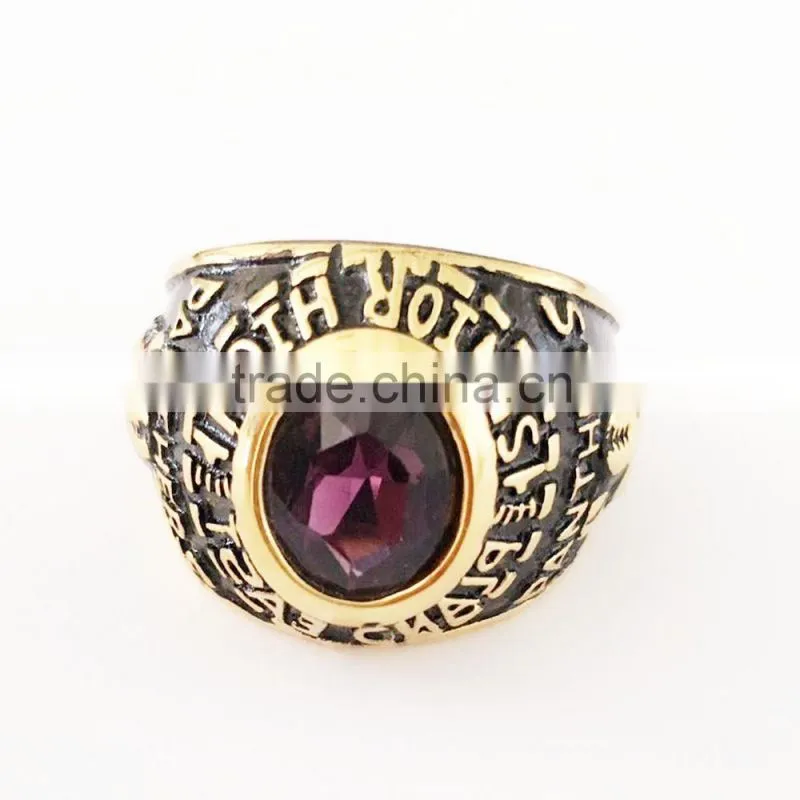 Jingli Jewerly Custom PANTHERS Ring for Man Military Jewelry, stainless steel high school ring jewelry(HF-066)