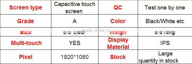 Warranty 12 months Mobile phone display touch screen For LG Optimus G Pro F240