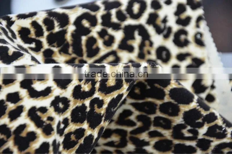 100%cotton velvet fabric leopard velvet fabric print velvet fabric