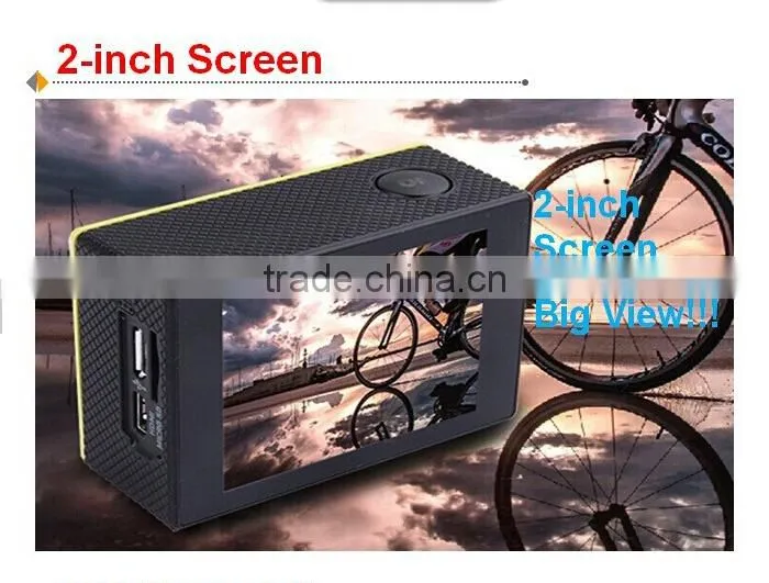 New Arrival 2.0 inch 12MP 140 degree angle 30m underwater wifi action camera