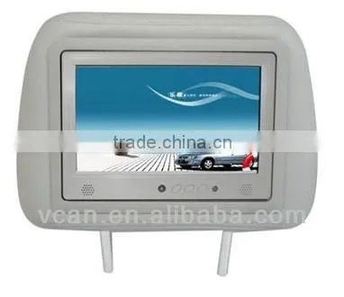 VCAN 0824 7 inch Android4.0 Taxi headrest Advertising player with 3G / Wifi / boday sensor tv in car headrest